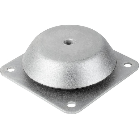 Kipp Machine Foot, Form:B Steel, Comp:Elast. Natural Rubber K0687.150060